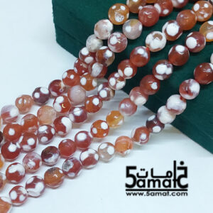 فرع عقيق فاسيت faceted مقاس 8- من 45 ل 47 حبه