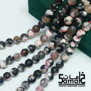 فرع عقيق فاسيت faceted مقاس 8- من 45 ل 47 حبه