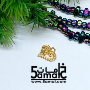 دلايه قلب – مطليه ذهب – قطعه واحده
