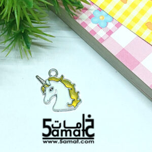 دلايه ملونه  -ظهر فضي  –  قطعه واحده