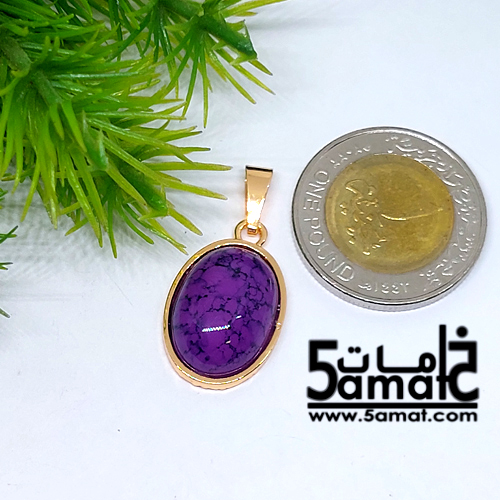 دلايه ذهب صيني - فص موف - الصورة 2