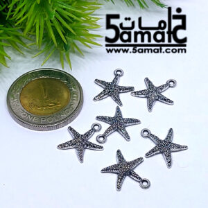 6 دلايه نجمه بحر منقطه خفيفه فضي