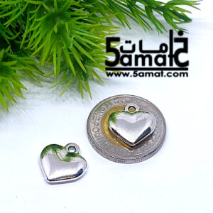 2 دلايه قلب سميك فضي