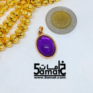 دلايه ذهب صيني بفص موف