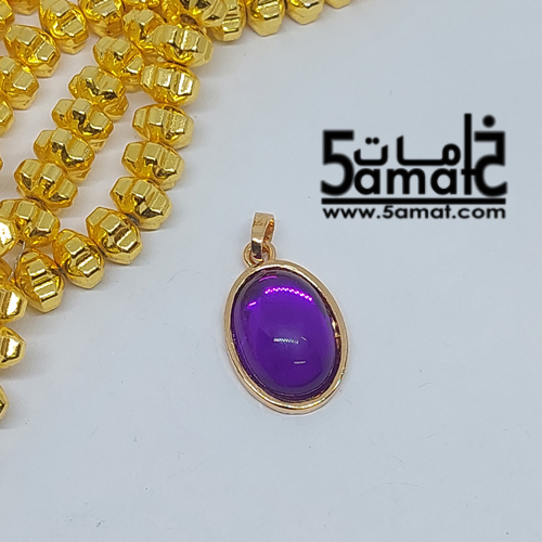 دلايه ذهب صيني بفص موف