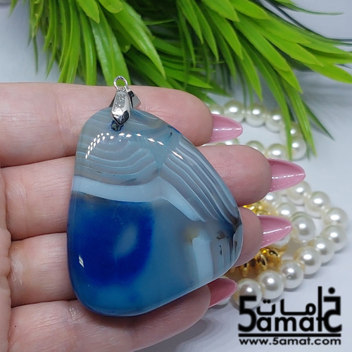 دلايه عقيق مصقول غير متكرره بتعليقه معدن- كود C - الصورة 3