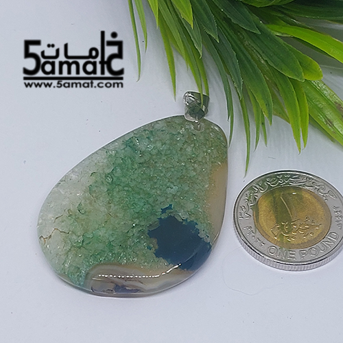 دلايه عقيق مصقول غير متكرره بتعليقه معدن- كود Z - الصورة 2