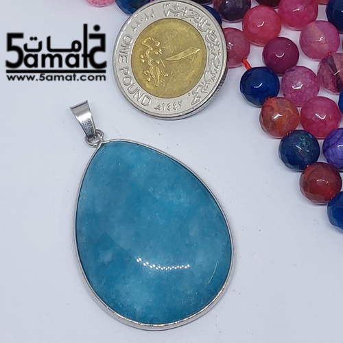 دلايه عقيق مصقول غير متكرره بتعليقه معدن- كود C - الصورة 2