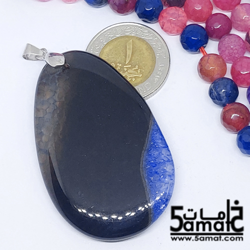 دلايه عقيق مصقول غير متكرره بتعليقه معدن- كود C - الصورة 2