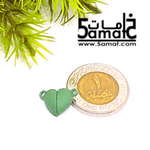 قفل قلب مغناطيس جزئين أخضر حجم كبير – قفل الأصدقاء :)