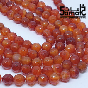 فرع عقيق  فاسيت faceted مقاس 10-  من 36 ل 38 حبه