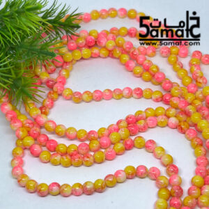 خرز مرمر دبل زجاج مقاس 6 – في حدود 140 حبه