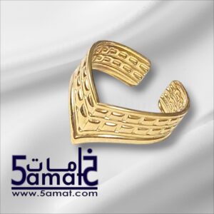 خاتم ذهبي موديل كبير ستانلس مقاوم للصدأ- فري سايز