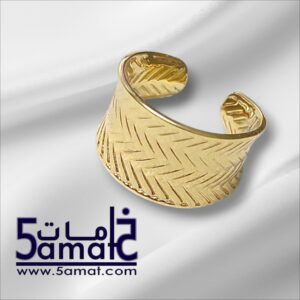 خاتم ذهبي موديل كبير ستانلس مقاوم للصدأ- فري سايز