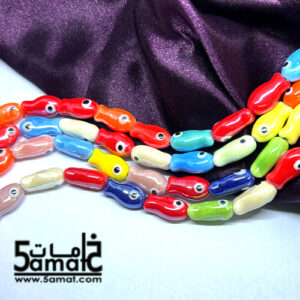 فرع خزف سمك صدفي – سيراميك-  حبات سمك  بالعيون – في حدود 16 حبه