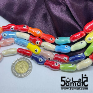فرع خزف سمك صدفي – سيراميك-  حبات سمك  بالعيون – في حدود 16 حبه