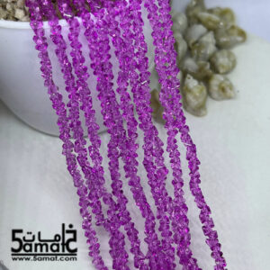 فرع كريستال كسر وحدات مثلث مقاس 4- Triangle crystal beads – أخضر – الفرع 28 سم بالتقريب
