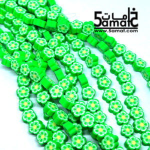 فرع خرز ربر – ورد – أخضر – الفرع في حدود 40 حبه