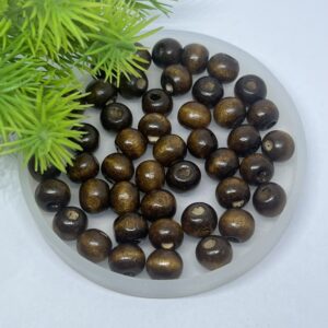 20 جرام- خرز خشب مقاس 10- لون بني