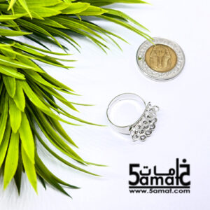 شاسيه خاتم  بحلقات لتركيب الخرز-قطعه واحده