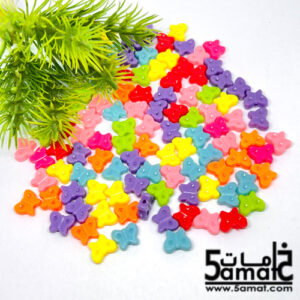 خرز بلاستيك فراشات صغيره ألوان بوب – 25 جرام