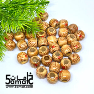 خرز خشب مقاس 12 – 20 جرام- مرسوم – موديل E