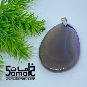 دلايه عقيق مصقول غير متكرره  بتعليقه معدن – كود DD