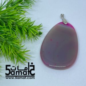 دلايه عقيق مصقول غير متكرره  بتعليقه معدن – كود DD