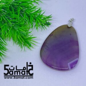 دلايه عقيق مصقول غير متكرره  بتعليقه معدن – كود EE