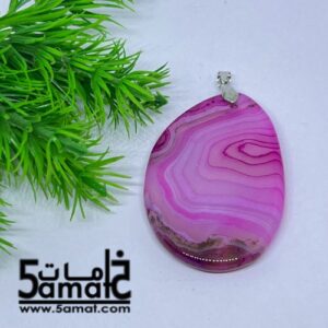 دلايه عقيق مصقول غير متكرره  بتعليقه معدن – كود GG
