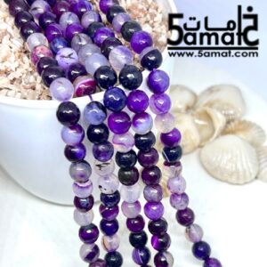 فرع عقيق فاسيت faceted  مقاس 8- من 45 ل 47 حبه