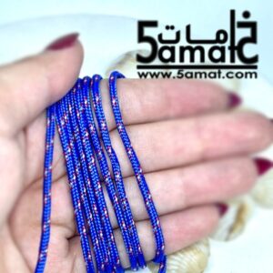 متر كردون  مشجر حرير لعمل الأساور والحظاظات – رفيع 3 مم