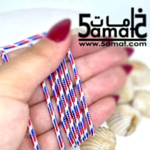 متر كردون  مشجر حرير لعمل الأساور والحظاظات – رفيع 3 مم