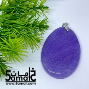 دلايه عقيق مصقول غير متكرره  بتعليقه معدن – كود II