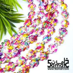 فرع حبات سلاحف ملون منقوش – الفرع في حدود  حبه 22 حبه