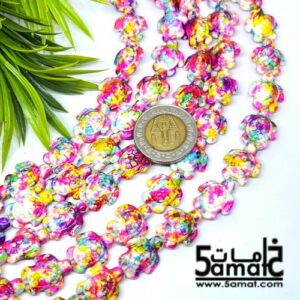 فرع حبات سلاحف ملون منقوش – الفرع في حدود  حبه 22 حبه