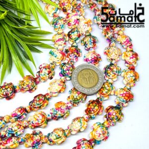 فرع حبات سلاحف ملون منقوش – الفرع في حدود  حبه 22 حبه