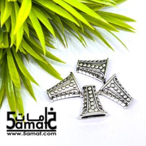4 طربوش مقاس كبير منقط لون فضي