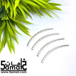 4 تيوب رفيع طويل فضي لامع قطر 2.7 مم