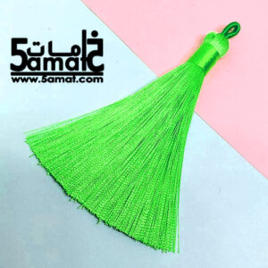 دلايه شرشوبه حرير طويله- طول 8 سم – أخضر نيون