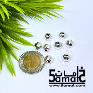 8 فواصل ديسكو مقاس 10 فضي لامع