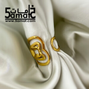 خاتم ستانلس ذهبي – فري سايز – قابل للتوسيع – مقاوم للصدأ