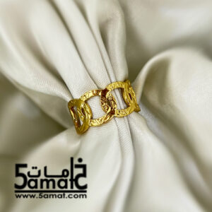 خاتم  ستانلس ذهبي – فري سايز – قابل للتوسيع –  مقاوم للصدأ