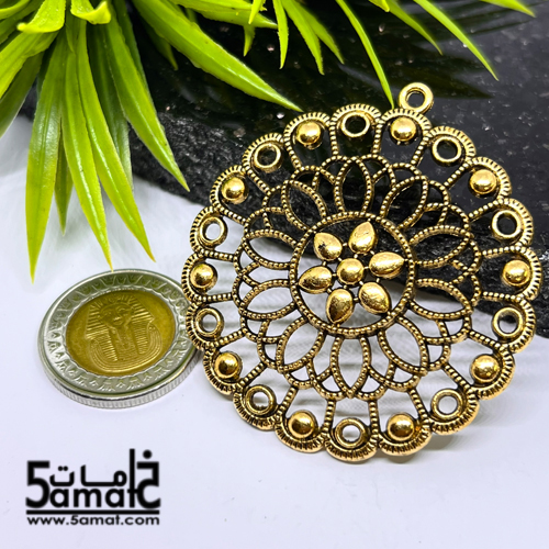 دلايه كبيره دائره مزخرفه ذهبي كود A - الصورة 2