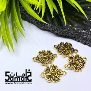4 دلايه ورده أجور بحلقتين ذهبي