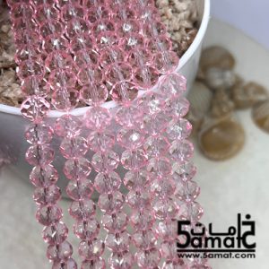 فرع كريستال مقاس 8 بيبي بينك فاتح جدا شفاف
