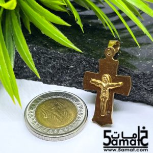 دلايه صليب ستانلس ذهبي