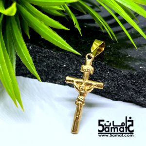 دلايه صليب ستانلس ذهبي