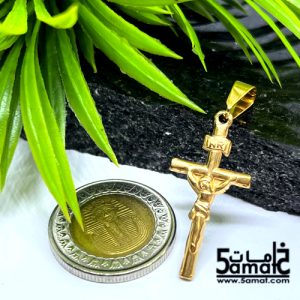 دلايه صليب ستانلس ذهبي