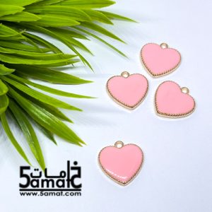 دلايه ملونه   -قلب ملون بينك –  قطعه واحده